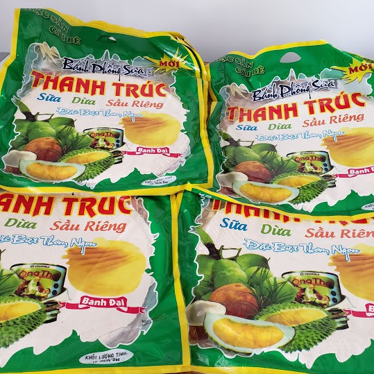 🥧🍞 Bánh Phồng sữa dừa sầu riêng Thanh Trúc, bánh đại 300 gram - Seavy 🥧🍞