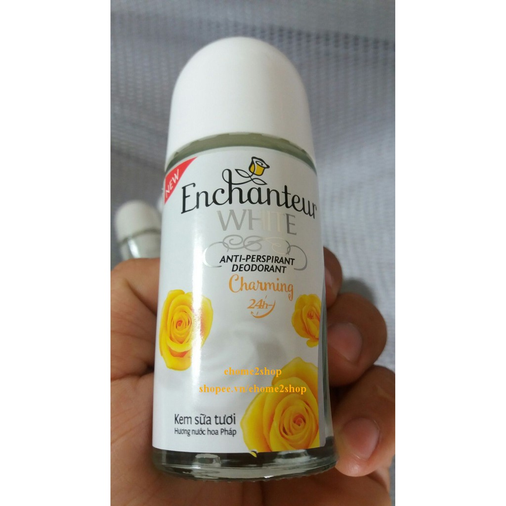 Lăn Khử Mùi 50ml Dưỡng Trắng Dạng Sữa Enchanteur Charming shopee.vn/ehome2shop.