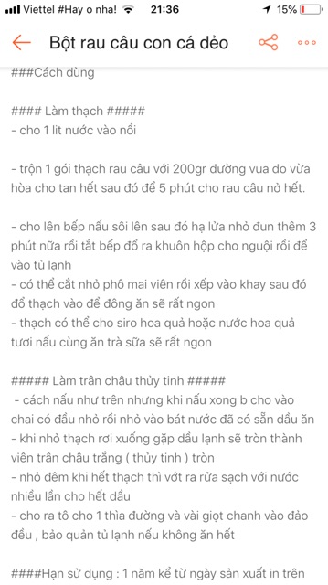 Bột rau câu con cá dẻo