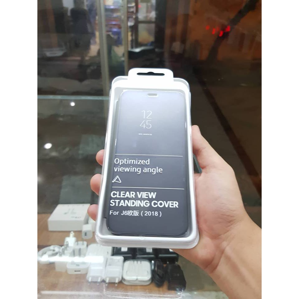 [Mã ELFLASH5 giảm 20K đơn 50K] Samsung J6 2018| Bao Da Tráng Gương Clear View Samsung J6 2018 - PK68 | BigBuy360 - bigbuy360.vn