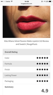 Son KIKO veltvet passion