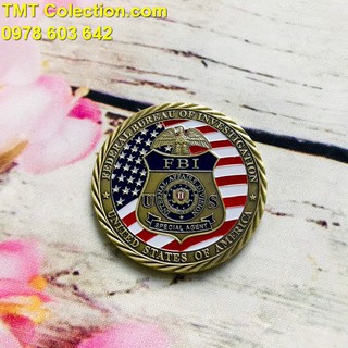 Xu Huy Hiệu FBI Mỹ được đúc bằng niken được sơn lên nhiều màu sắc; được chạm khắc khéo léo, tinh xảo- SP005282