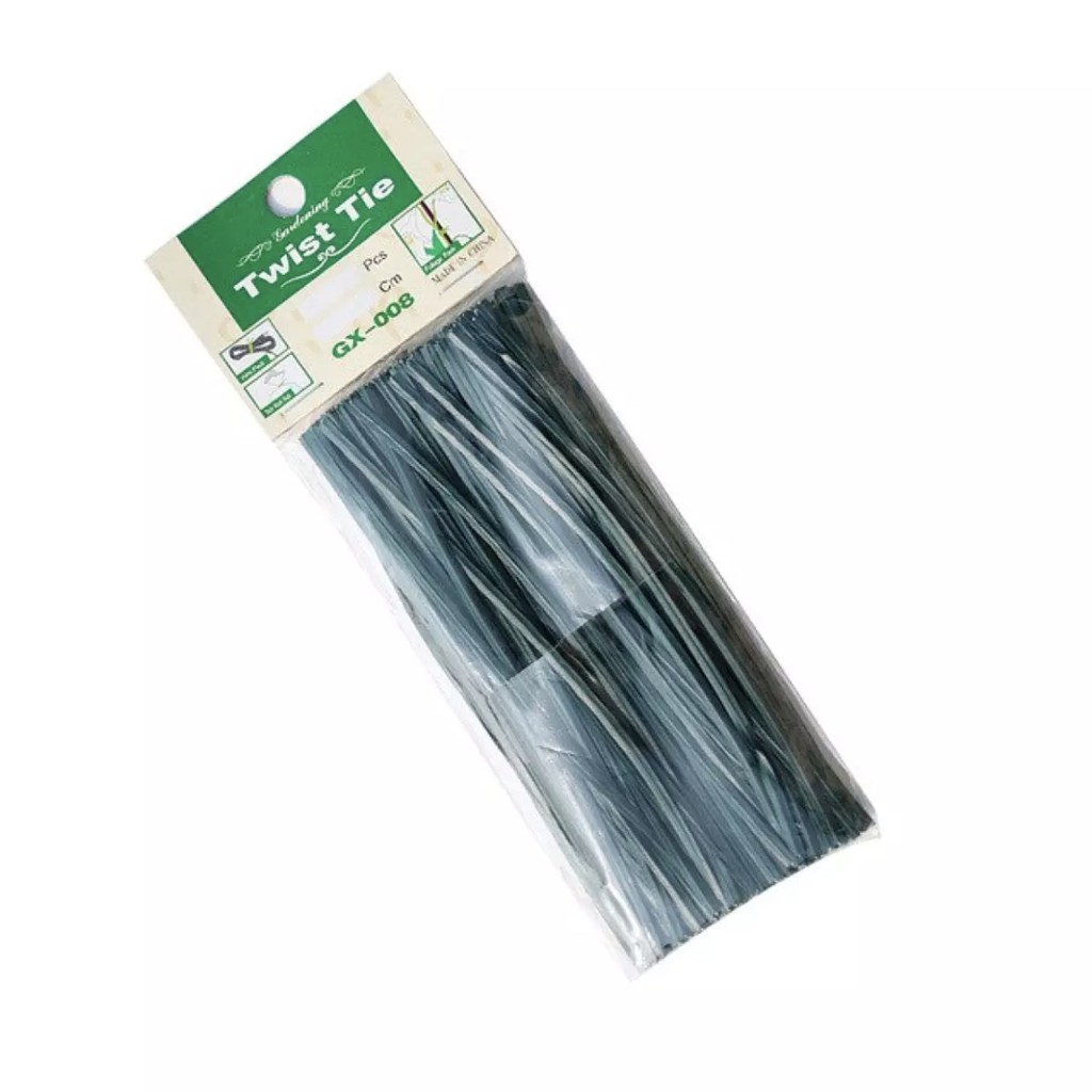 Dây buộc đồ đa năng Twist Tie GX-008, 200 sợi 10cm (Dây nhựa, lõi kẽm)