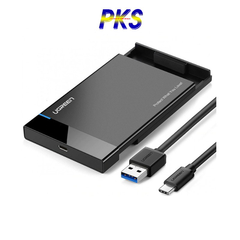 Hộp đựng ổ cứng SATA 2.5 inch USB Type C giao tiếp USB 3.0 cao cấp Ugreen 50743