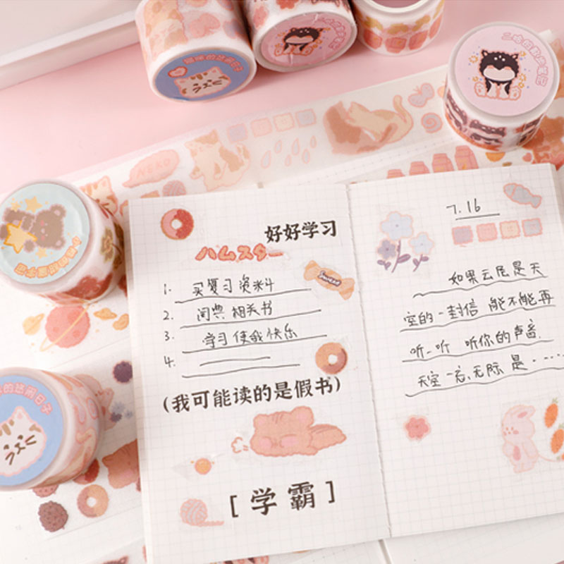 Sticker Dán Trang Trí Album Hình Động Vật Dễ Thương