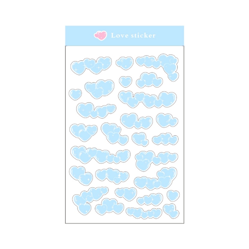 Hình dán hoạt hình bong bóng lấp lánh bằng PVC chống thấm nước