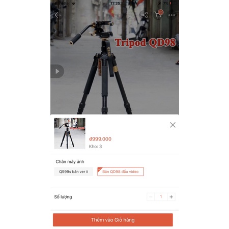 Tripod QD98 chân quay | BigBuy360 - bigbuy360.vn