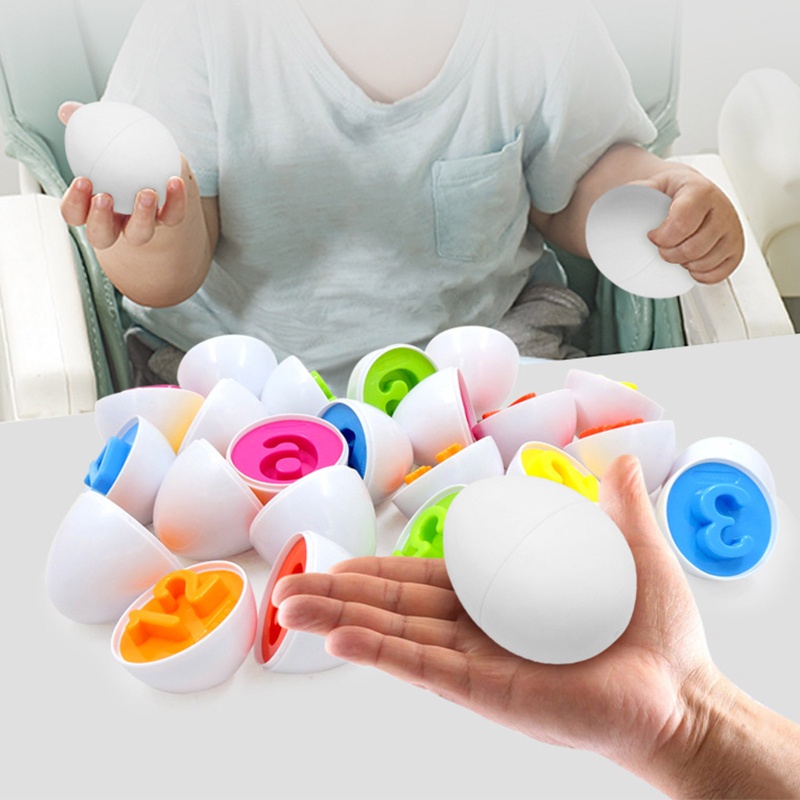 Bộ 12 Quả Trứng Đồ Chơi Giảng Dạy Phát Triển Trí Não Cho Bé