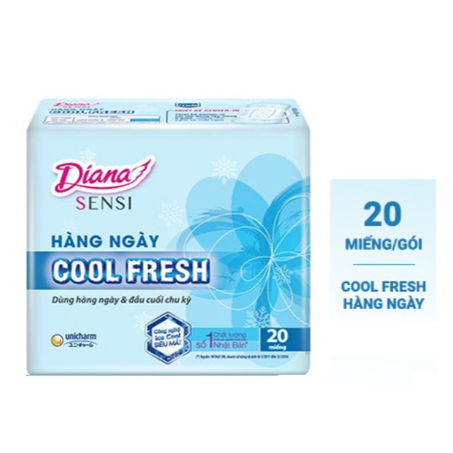Băng Vệ Sinh Diana Hàng Ngày Sensi Cool Fresh Gói 20 Miếng