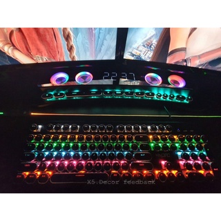 Loa Gaming RGB quang phổ cao cấp - Tích hợp Đồng hồ + Nhiệt độ, Kết nối PC, TV - Soaiy SH39 cao cấp