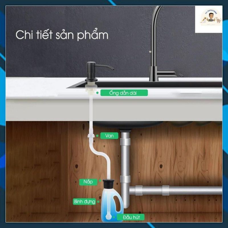 Vòi Dẫn Lấy Nước Rửa Chén Bát Gắn Chậu Rửa Bát, Tự Động Bơm Hút Siêu Tiện Dụng GDDT