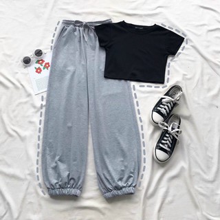 🔥mẫu thật bigsize vừa🔥set áo croptop+quần dài siêu hot