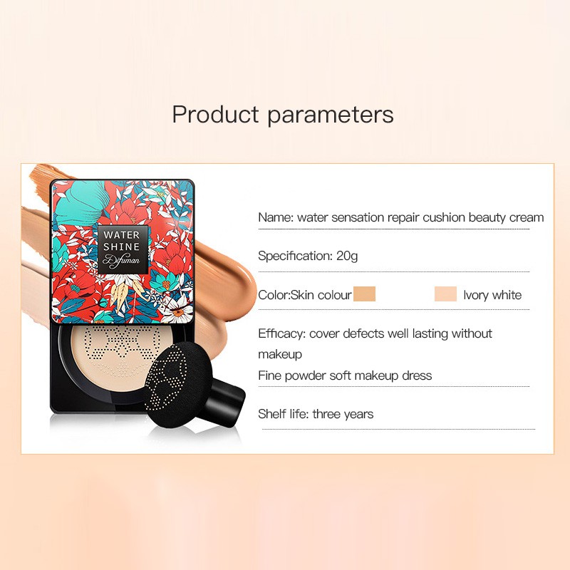 Kem Bb Air Cushion Che Khuyết Điểm Làm Trắng Da Lâu Trôi Kèm Bông Phấn Hình Nấm | BigBuy360 - bigbuy360.vn