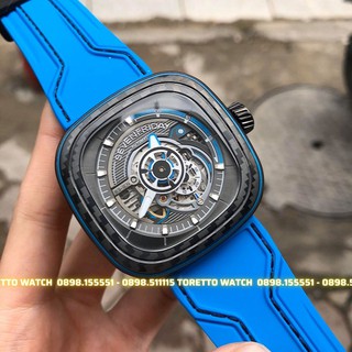 Đồng Hồ Nam [Sevefriday - S3/02 Carbon] - Automatic - Hộp Gỗ, Sách, Thẻ Bảo Hành, Khăn, Dây Cao Su Cao Cấp Tặng Kèm