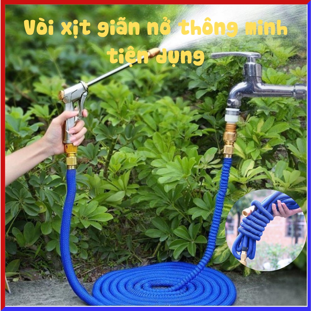 Vòi phun nước rửa xe tưới cây,tăng áp thông minh giãn cách nở khi sử dụng TIME HOME