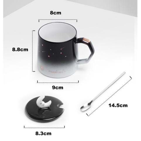 [Mã LIFESPIKE19 giảm 10% đơn 99K] Cốc Sứ Cao Cấp Hình Sao 400ml Có Nắp Đậy | BigBuy360 - bigbuy360.vn