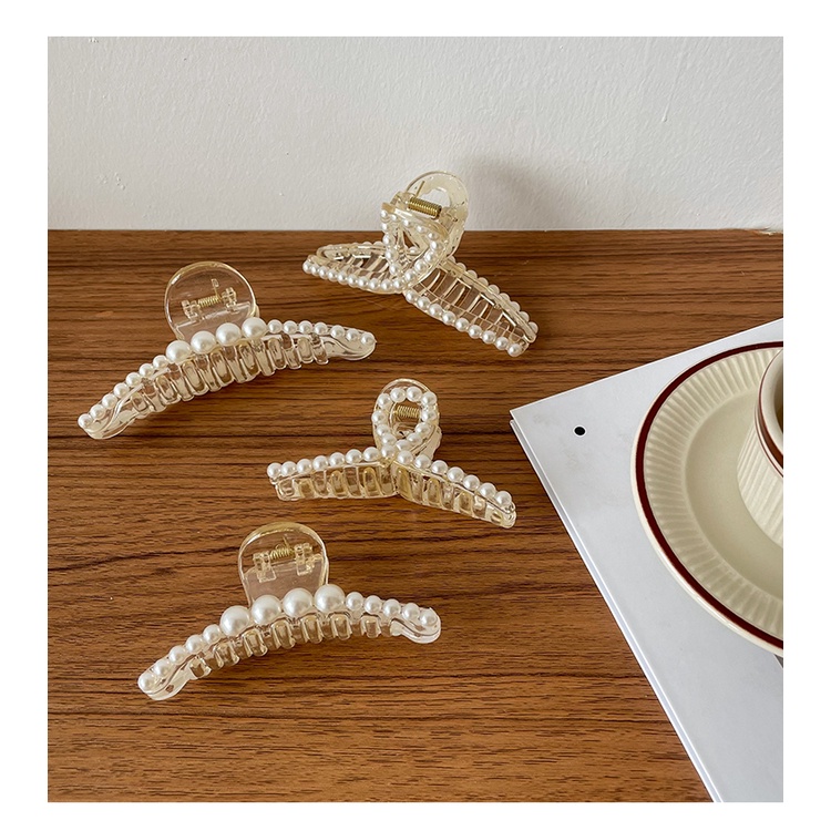 Kẹp tóc, kẹp càng cua đính hạt hàng chuẩn----Loại đep----