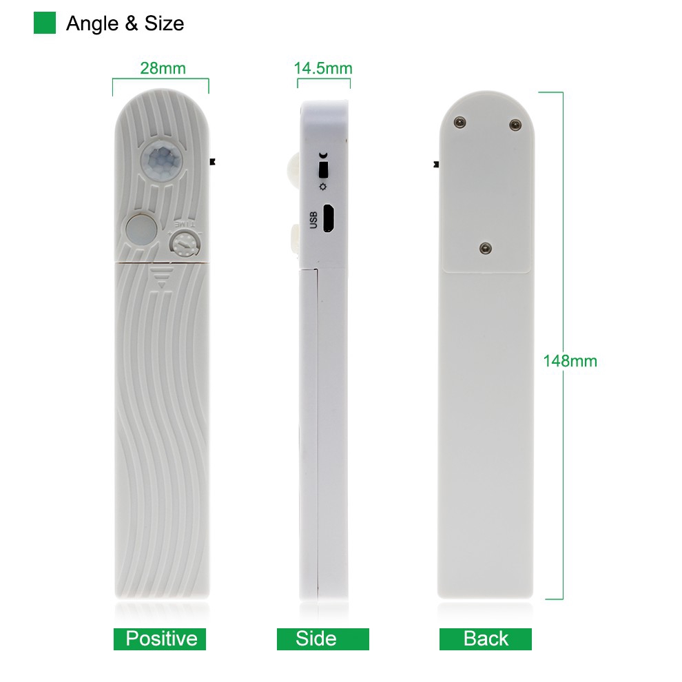 5V 2835 LED Strip with PIR Motion Sensor Switch Controller Bedroom Night Light