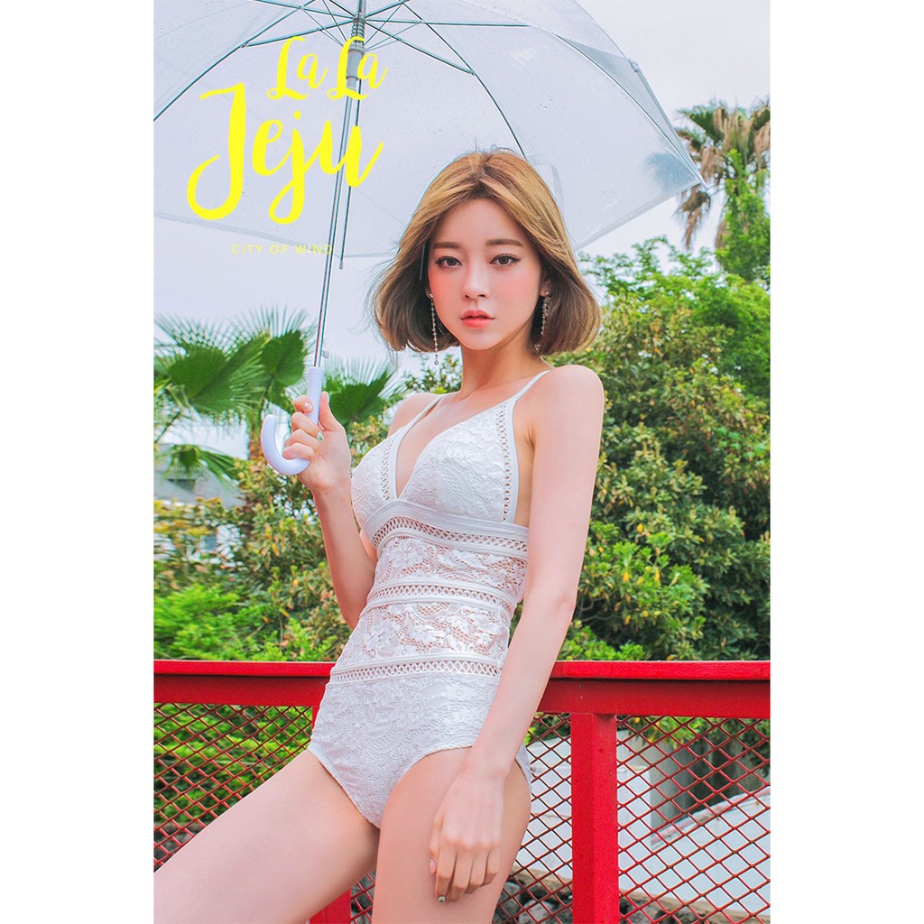 Bikini 1 mảnh mix ren V cắt | BigBuy360 - bigbuy360.vn