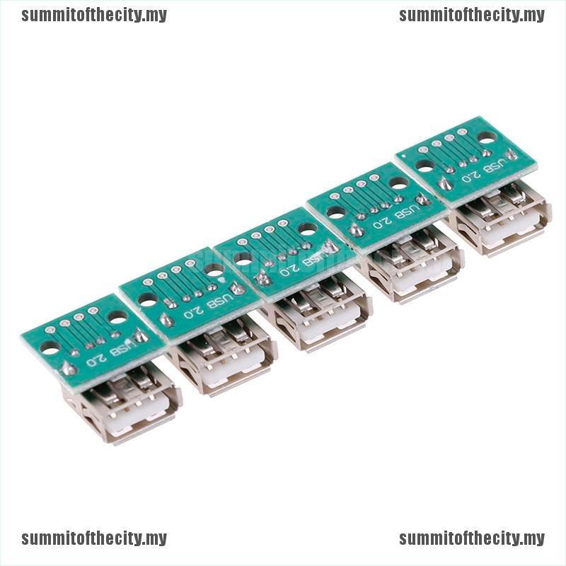 5 Đầu Nối Usb Loại A Cái Sang Dip 2.54mm Pcb Kết Nối Usb Pcb