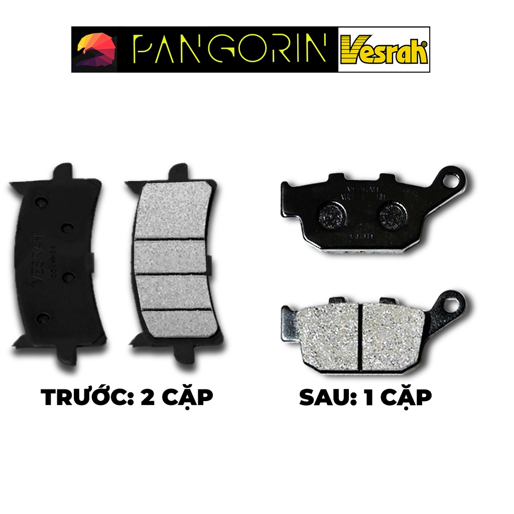 Vesrah - Bố thắng Má Phanh cho xe phân khối lớn mô tô Honda: CB650R Neo Sport bán kim loại Resin