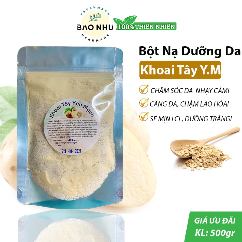 Bột Khoai Tây Yến Mạch Handmade - Da Cực Sáng Mịn, Se LCL, Cấp Ẩm.