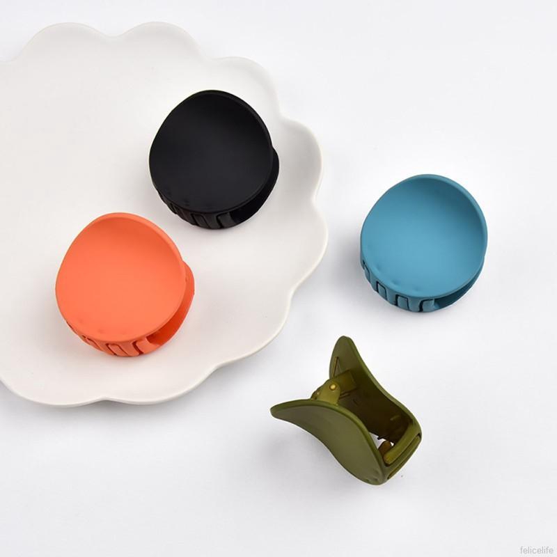 Kẹp tóc càng cua bằng nhựa acrylic màu trơn đơn giản dành cho nữ