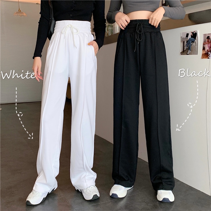 Quần dài lưng cao dáng rộng thiết kế mới năng động thời trang