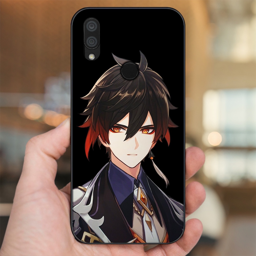 Ốp lưng Xiaomi Redmi 7 viền đen in hình Zhongli Genshin Impact
