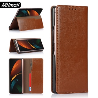[cảm giác da tốt] Miimall Bao Da Z Fold 2 Siêu Mỏng Bảo Vệ Toàn Diện Cho Điện Thoại Samsung Galaxy Z Fold 2 Phong Cách Kinh Doanh Ốp Lưng