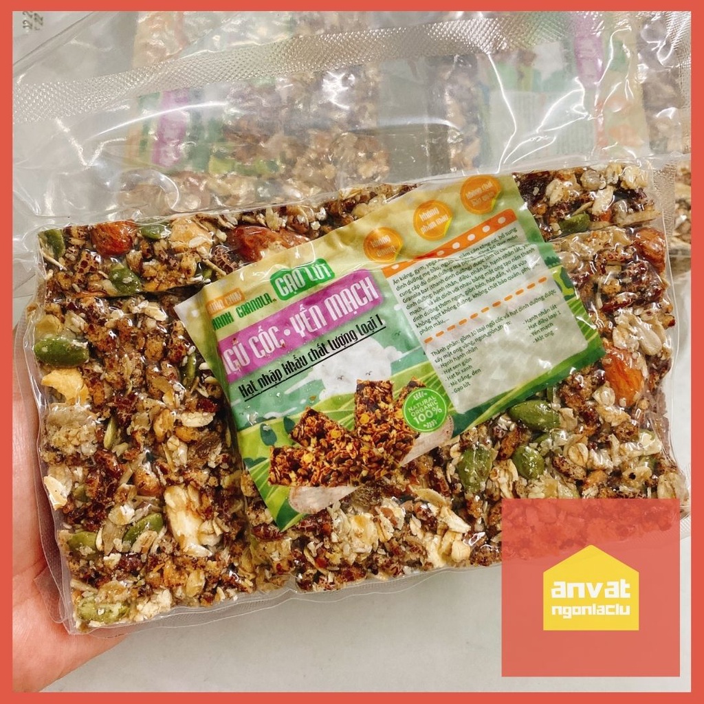 THANH GRANOLA HẠT DINH DƯỠNG SẤY MẬT ONG - KHÔNG ĐƯỜNG, KHÔNG CHẤT PHỤ GIA