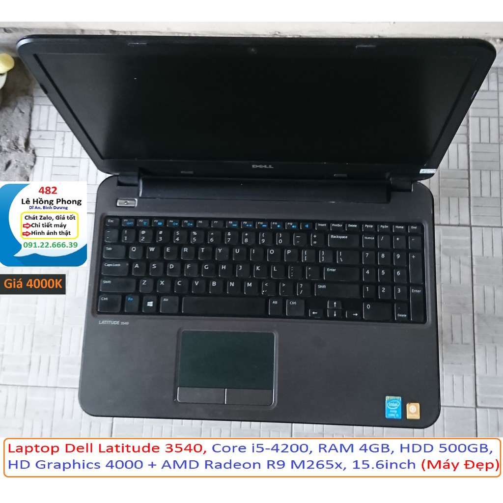Laptop Dell Latitude 3540, Core i5-4200, RAM 4GB, HDD 500GB, HD Graphics 4000 + AMD Radeon R9 M265x, 15.6inch (Máy Đẹp) | BigBuy360 - bigbuy360.vn