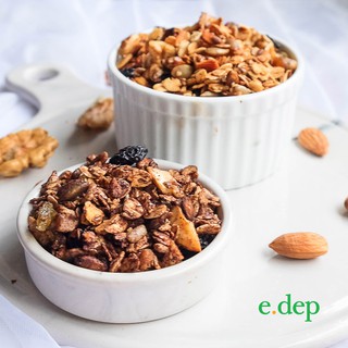 Granola cacao nguyên chất, Eat Clean, vị ngọt mật ong nguyên chất, không đường tinh luyện