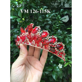 vương miện đỏ đính đá pha lê vm 126