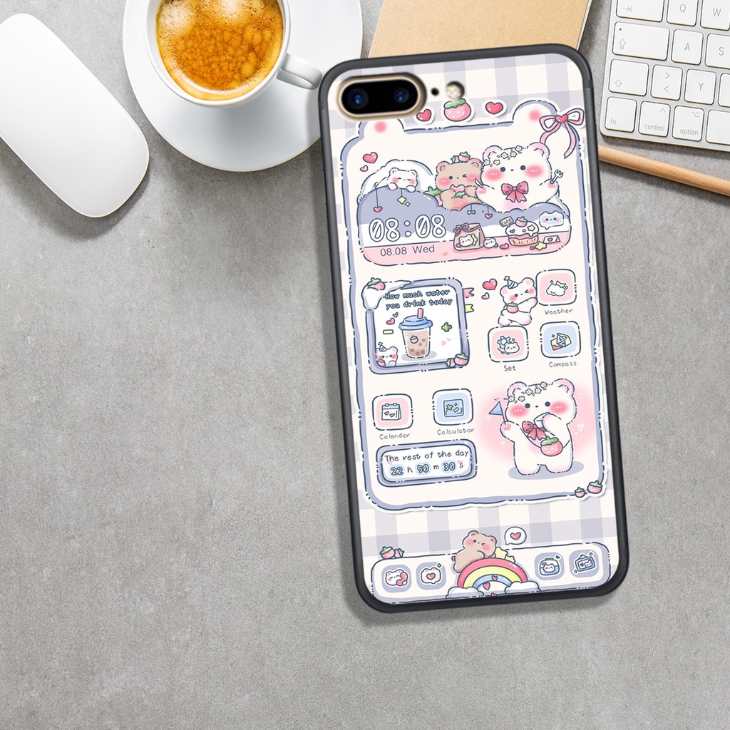 Ốp Lưng IPHONE 6 PLUS - 7 PLUS - 8 PLUS , In Hình Gấu ChiBi Đáng Yêu, Đẹp.