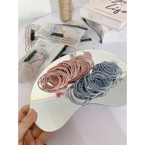 [SIÊU RẺ -SIÊU BỀN] Combo set 100 Dây chun buộc tóc - có túi zip