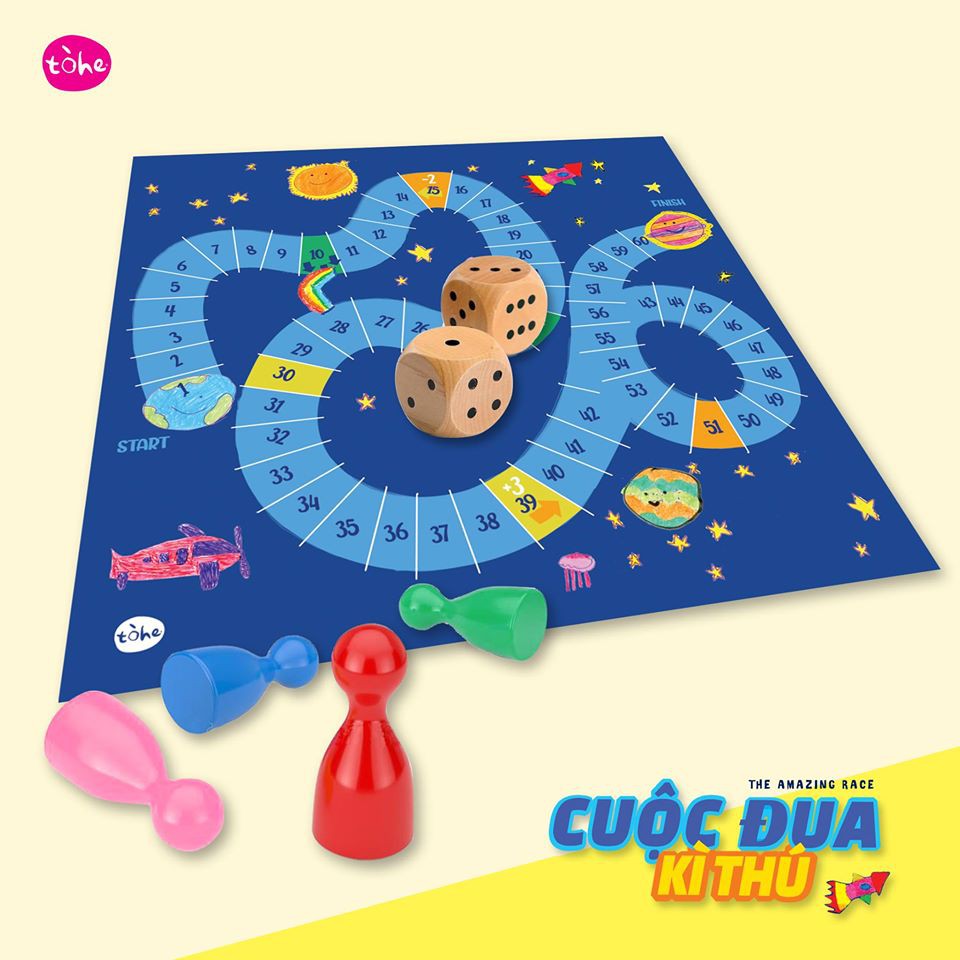 Made by Tòhe - Bộ đồ chơi Cuộc đua kỳ thú 2 in 1 gồm 2 game Cá ngựa và cuộc đua trong dải ngân hà - KT-GAR