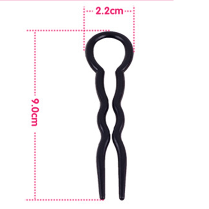 (Hàng Mới Về) Set 3 Nĩa Chữ U Hỗ Trợ Tạo Kiểu Tóc Nhanh Chóng Tiện Dụng