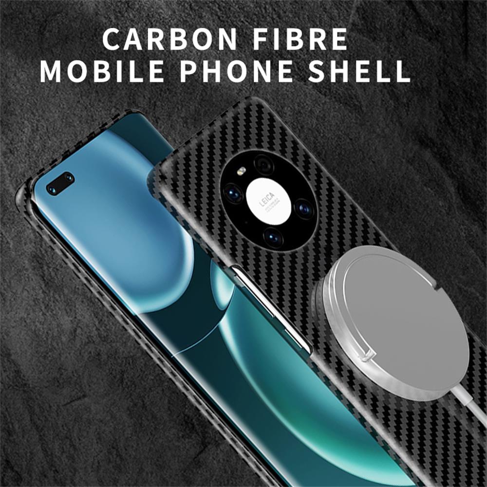Ốp Điện Thoại Sợi Carbon Từ Tính Chống Sốc Cho HUAWEI Mate 40 Pro RS