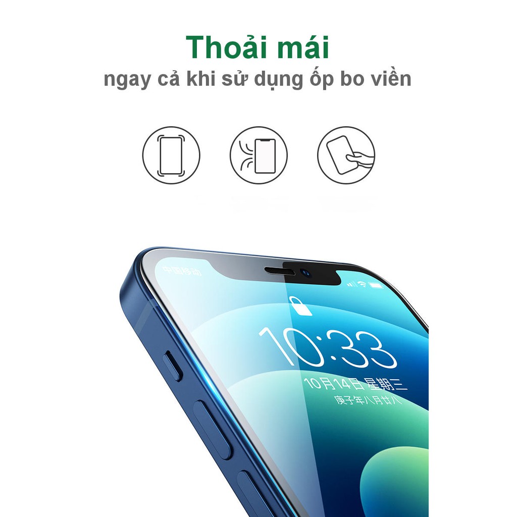 Miếng dán kính cường lực ánh sáng xanh, độ cứng 9H cho iPhone 12 mini / 12 / Pro / Max UGREEN SP158 SP159 SP161