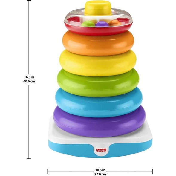 Đồ Chơi Tháp Vòng Xếp Chồng Khổng Lồ Màu Sắc - Fisher Price Giant Rock-a-Stack