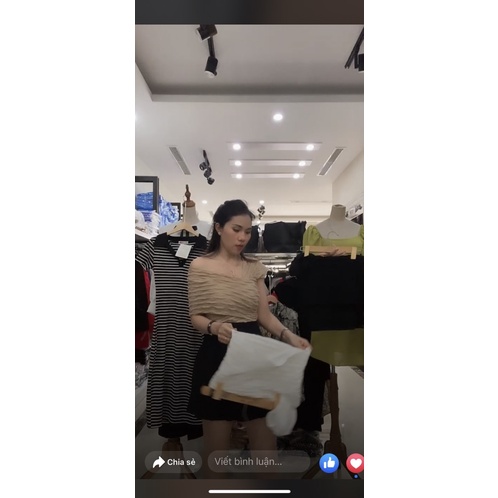 Áo lệch vai xốp nhăn phong cách Hàn Quốc ( Freeship) | BigBuy360 - bigbuy360.vn