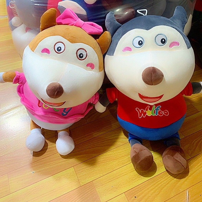 GẤU BÔNG SIZE 37CM VẢI LÔNG MỊN 4 CHIỀU MINISO CO GIẢN