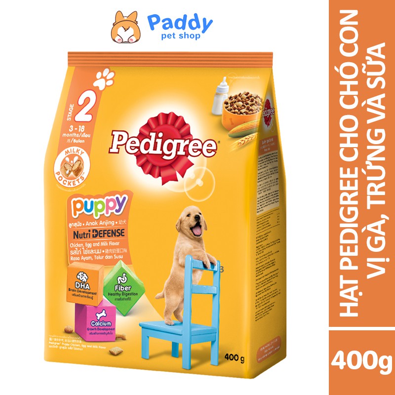 [400g] Hạt Pedigree Chó con vị gà & trứng