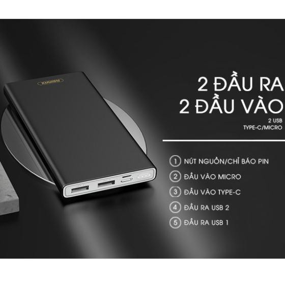 Pin sạc dự phòng Remax rpp 296 20,000mAh chính hãng BH lâu
