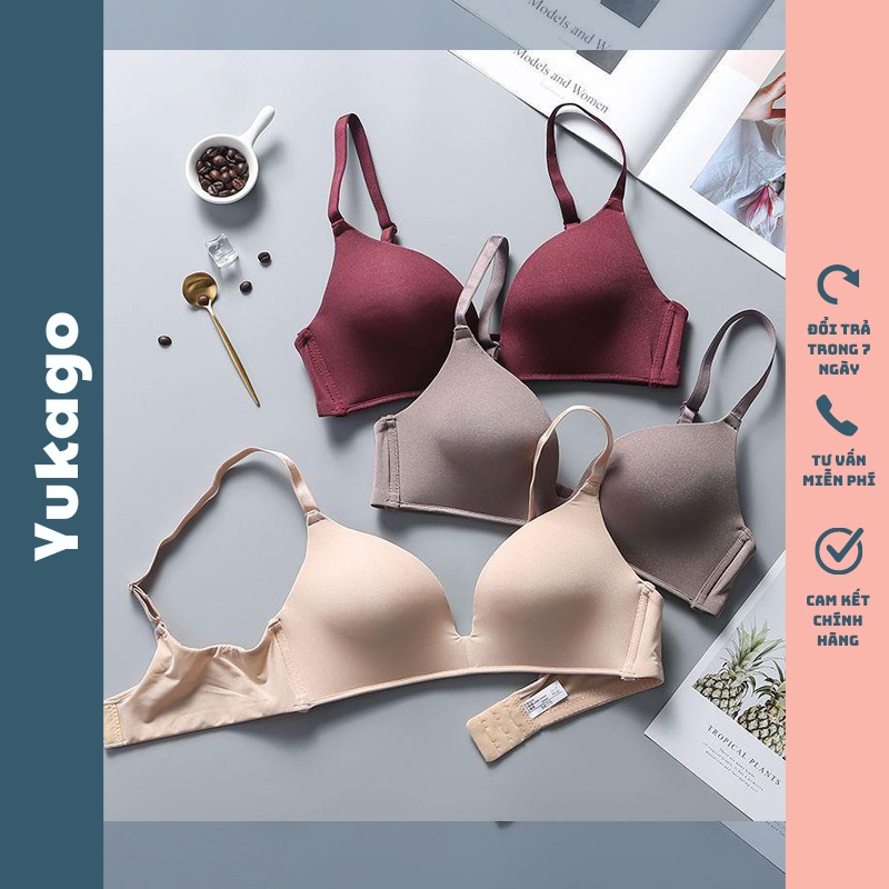 Áo lót nữ nâng ngực đúc su không gọng đệm mỏng cao cấp YUKAGO TD55524