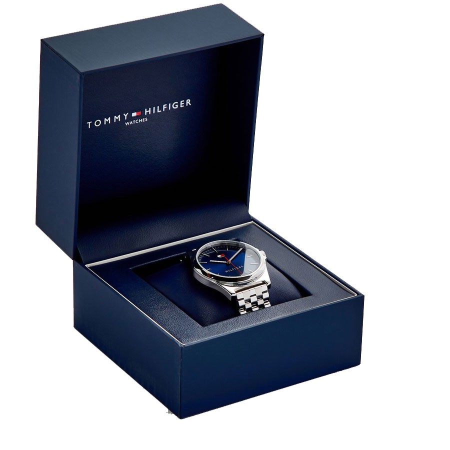 [Mã FARSBRT51 giảm 20K đơn 0 Đồng] Đồng Hồ Tommy Hilfiger Nam Dây Kim Loại Pin-Quartz 1791713 - Mặt Xanh (42mm)