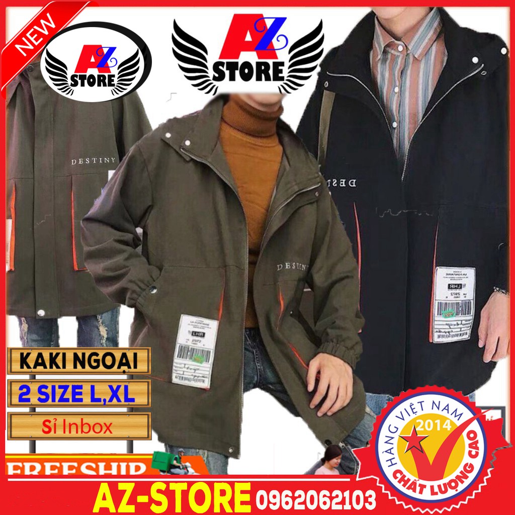 (FREESHIP) ❤ (đủ Size S,M,L,XL) ÁO KHOÁC KAKI 2 lớp TÚI HỘP nam nữ unisex