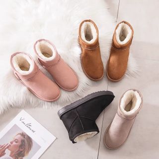 Boots nữ cổ ngắn lót lông, boots nữ sành điệu,giày boots nữ