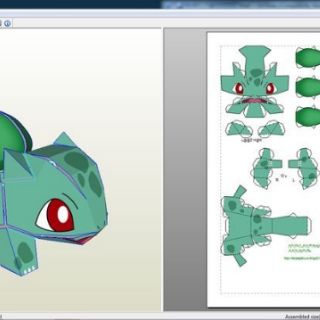 Mô hình giấy Pokemon: BULBASAUR